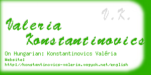 valeria konstantinovics business card
