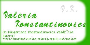 valeria konstantinovics business card